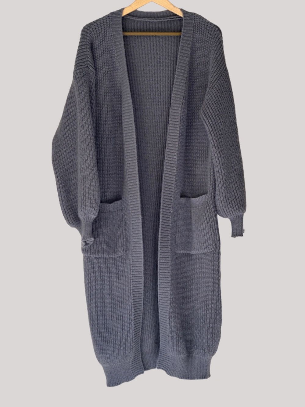 GutPoint Long Grey Sweater.